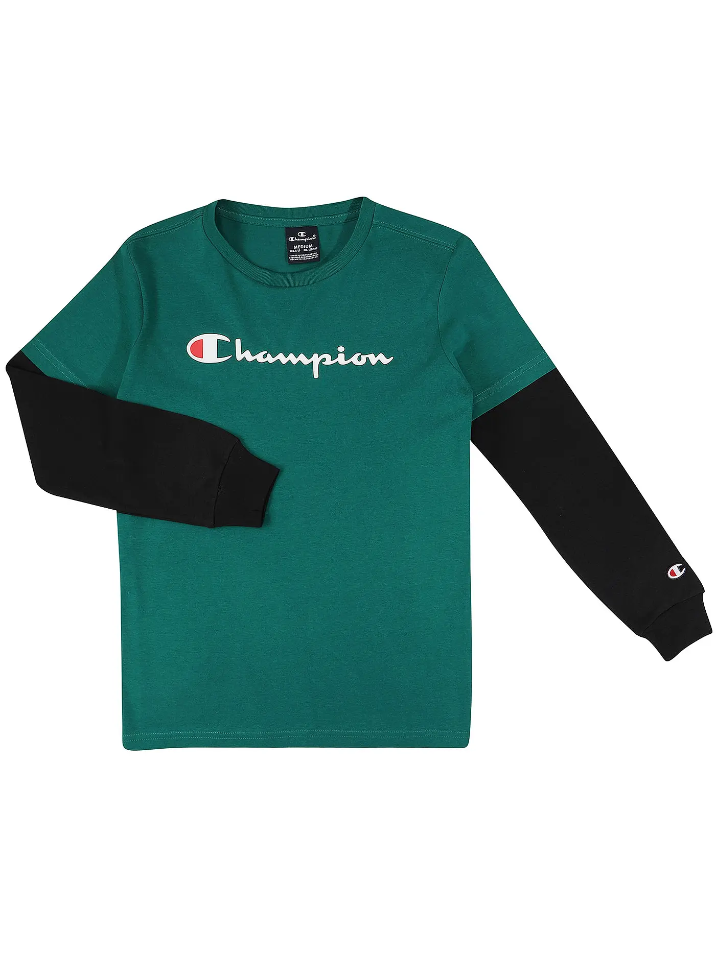 CHAMPION | Jungen Langarmshirt | dunkelgrün